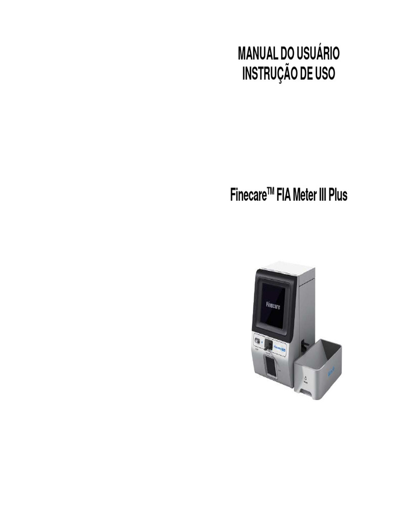 Manual do Usuário Finecare FIA Meter III Plus | PDF | USB | Impressão