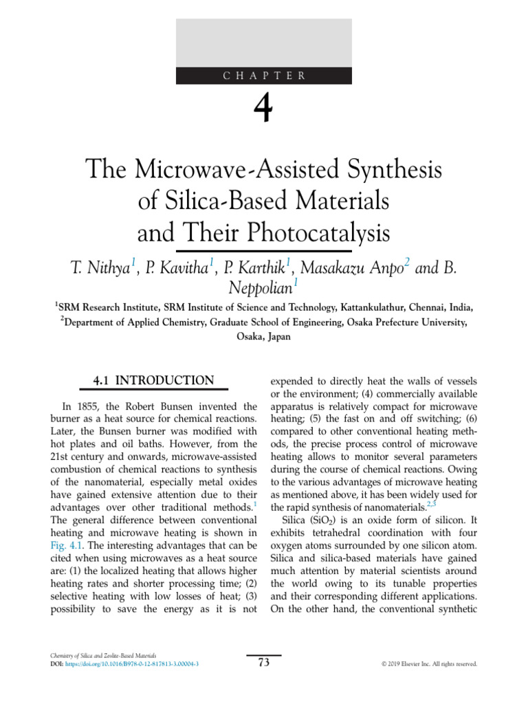 Microwave Synthesis of Silica Materials | PDF | Electromagnetic ...