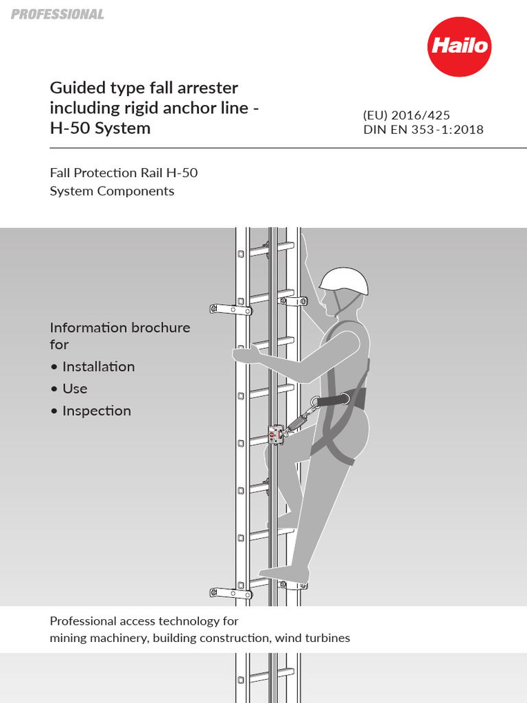 H-50 Fall Protection System Guide | PDF | Screw | Ladder