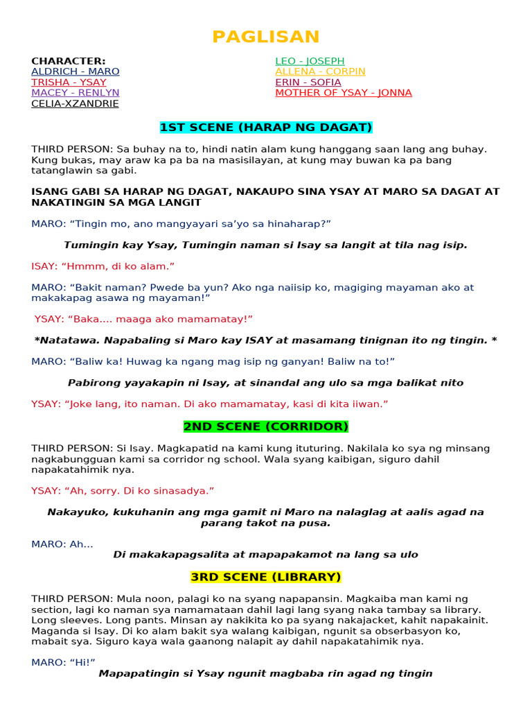 BITUIN Film Script G1 | PDF
