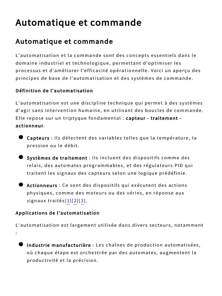 Automatisation et systèmes de commande | PDF | Automate programmable ...