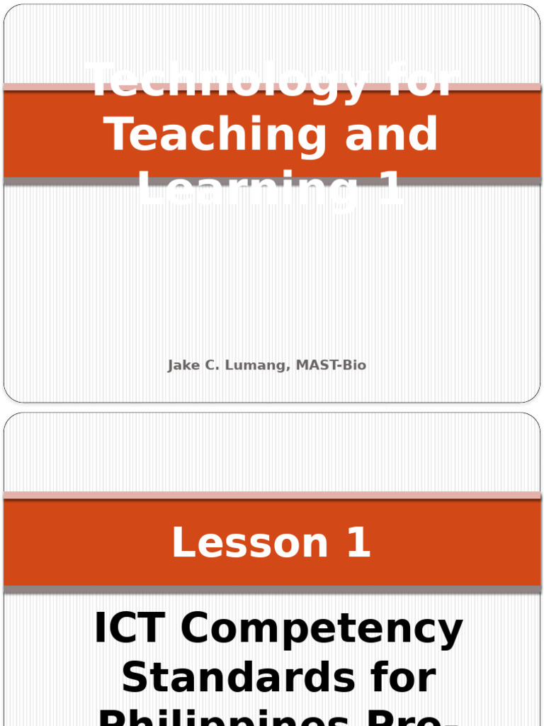 ICT Competency Standards for Teachers | PDF | Educational Technology ...