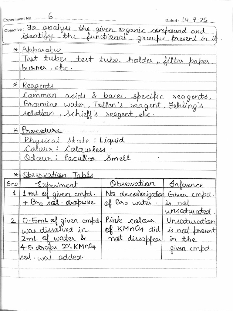 Chemistry Experiment 6 | PDF