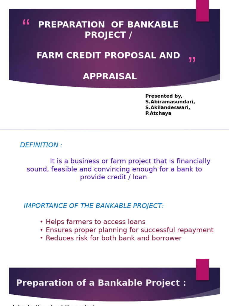 Bankable Dairy Project Proposal Guide | PDF | Credit | Finance & Money ...