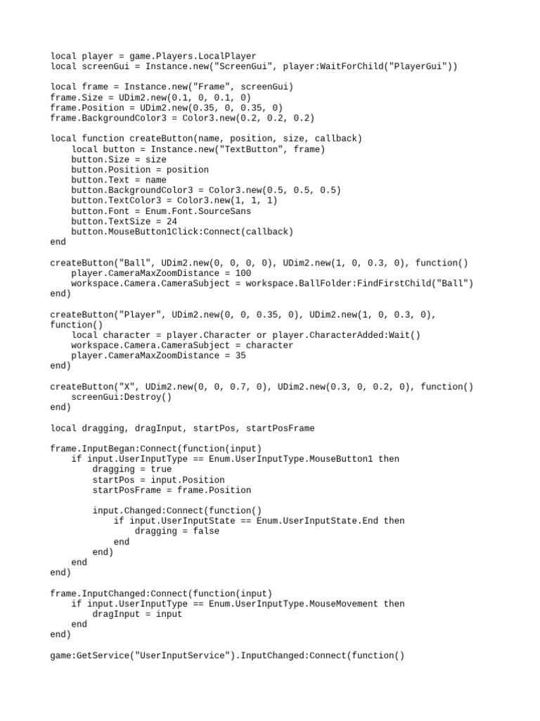 GUI Button Creation and Dragging | PDF