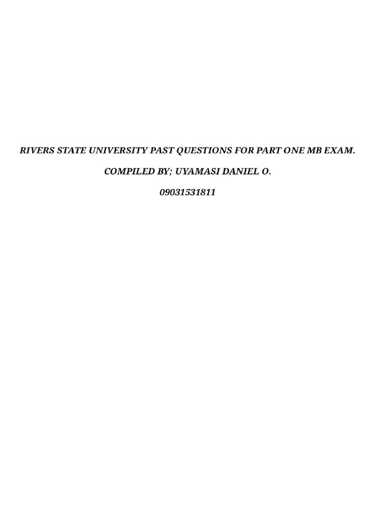 MB Past Questions Updated | PDF