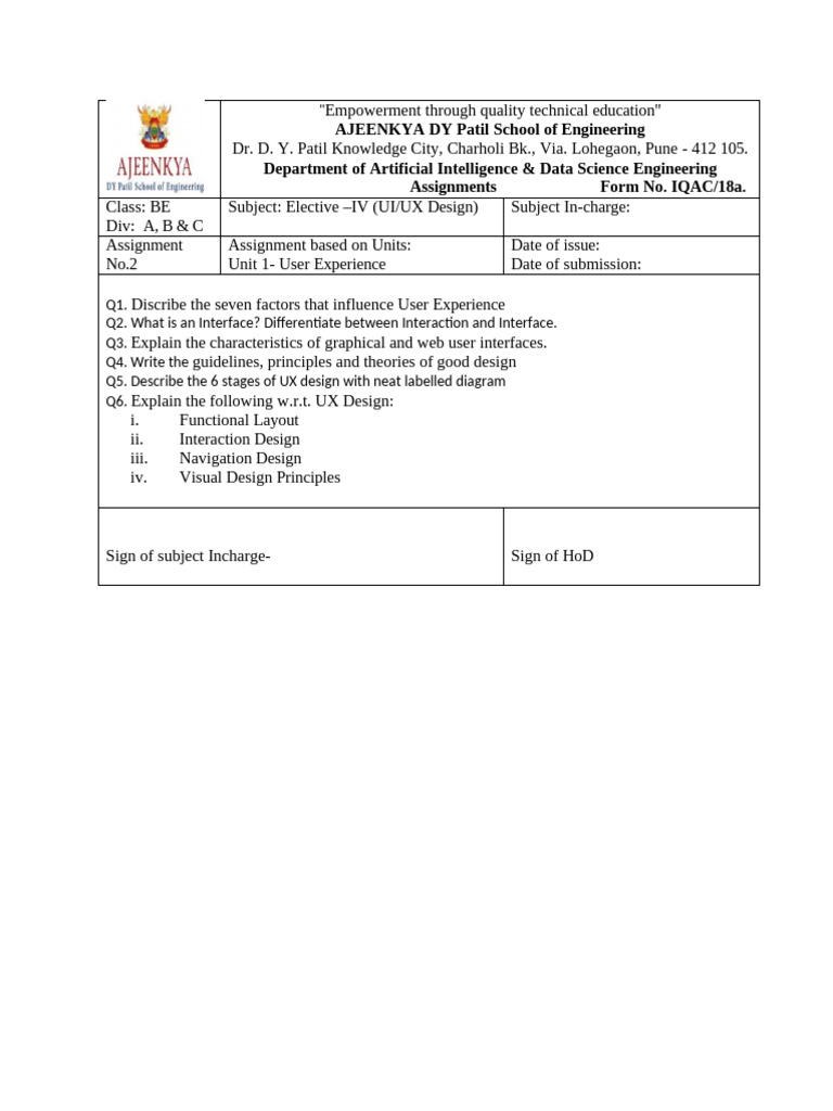 Elect IV-UI-UX Assignment 2 | PDF