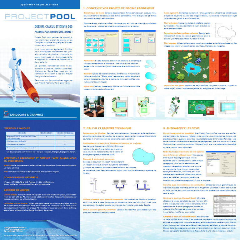 Conception Rapide de Piscines avec Project Pool | PDF | Microsoft Word ...