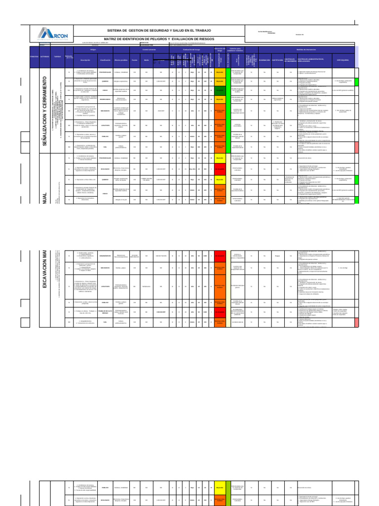Matriz de Riesgos en Seguridad Laboral | PDF | Medicina | Enfermedades ...