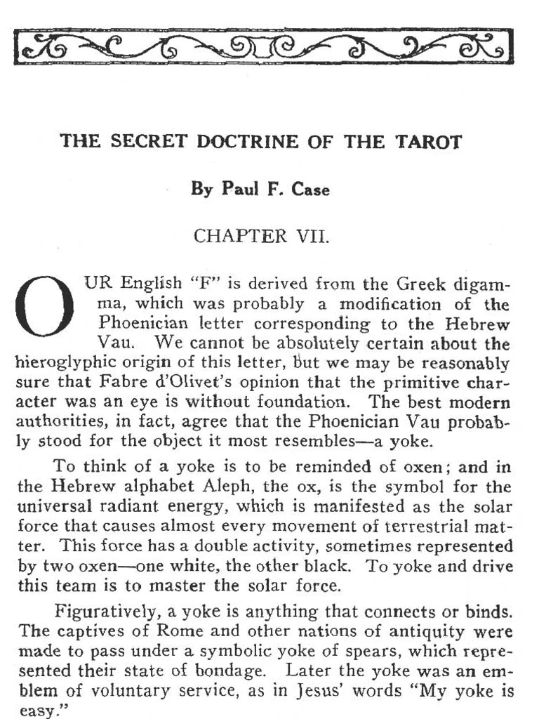 Paul Foster Case The Secret Doctrine of The Tarot PDF