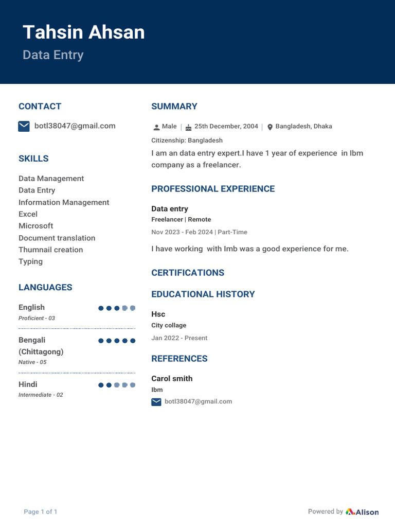 Data Entry Expert with IBM Experience | PDF