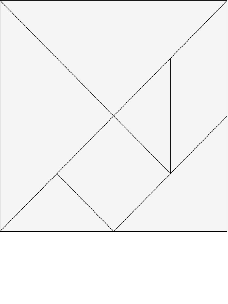 Lembar Kerja Mewarnai Kreasi Bentuk Tangram Hitam Dan Putih Ilustratif ...