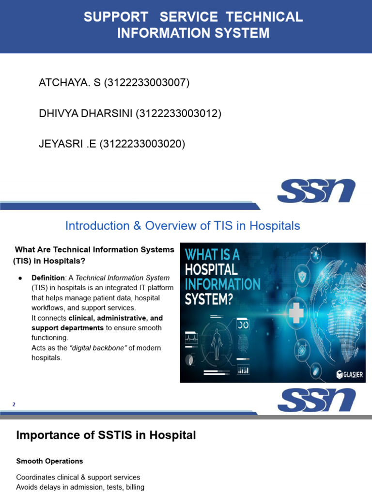 Technical Information Systems in Hospitals | PDF | Electronic Health ...