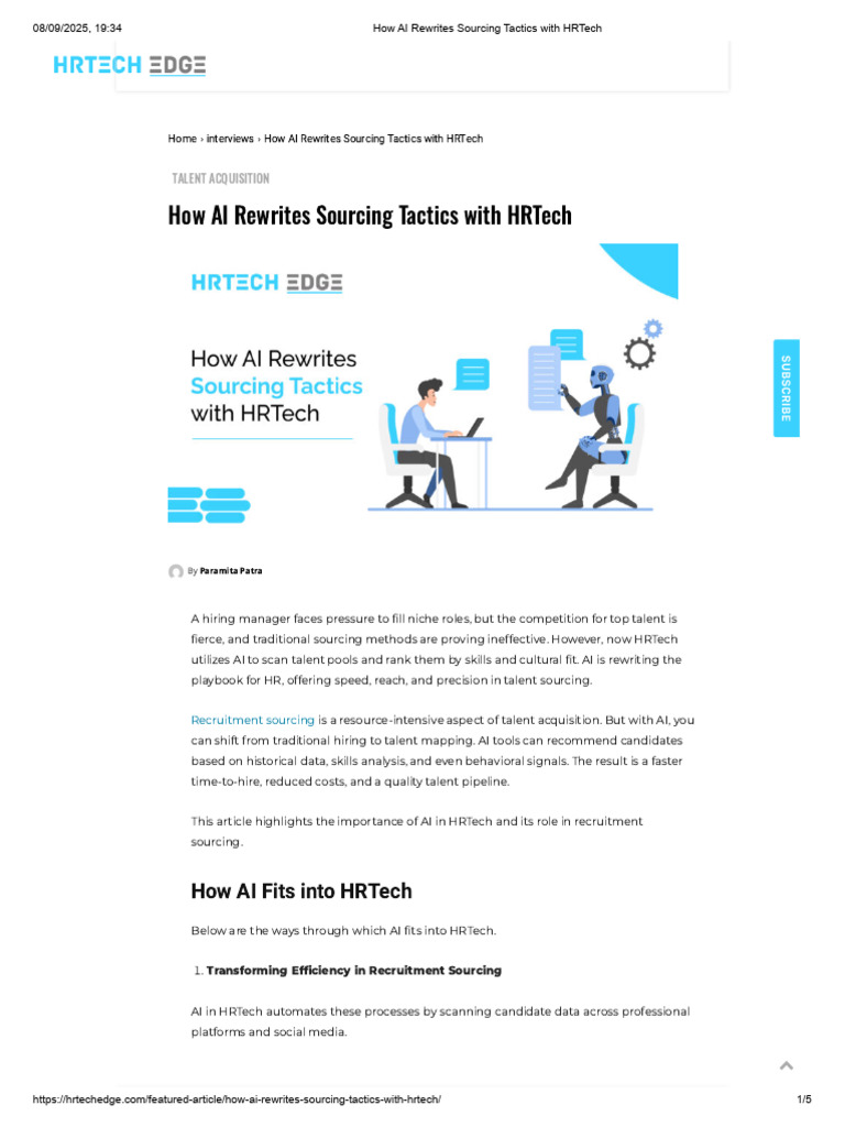 AI Transforming Recruitment Sourcing | PDF | Artificial Intelligence ...