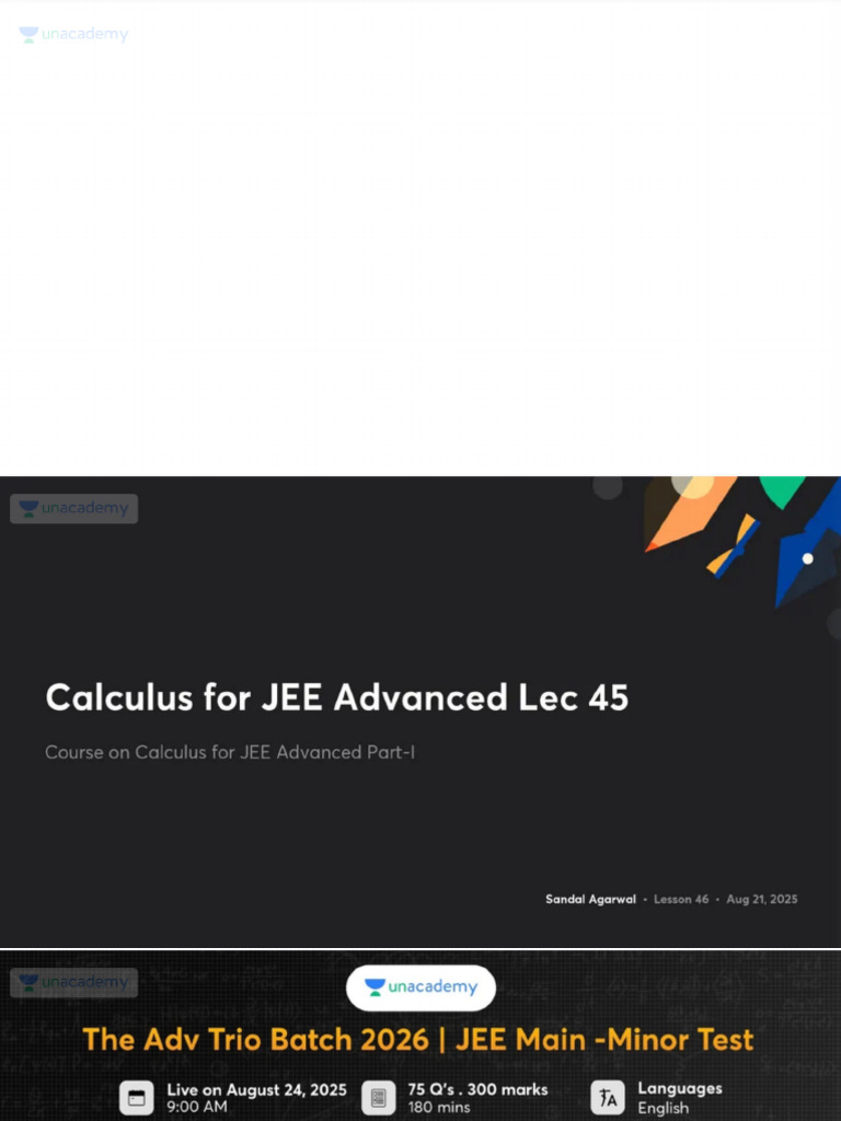 Calculus For JEE Advanced Lec 45 With Anno | PDF