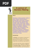 A Lexicon of Decision Making