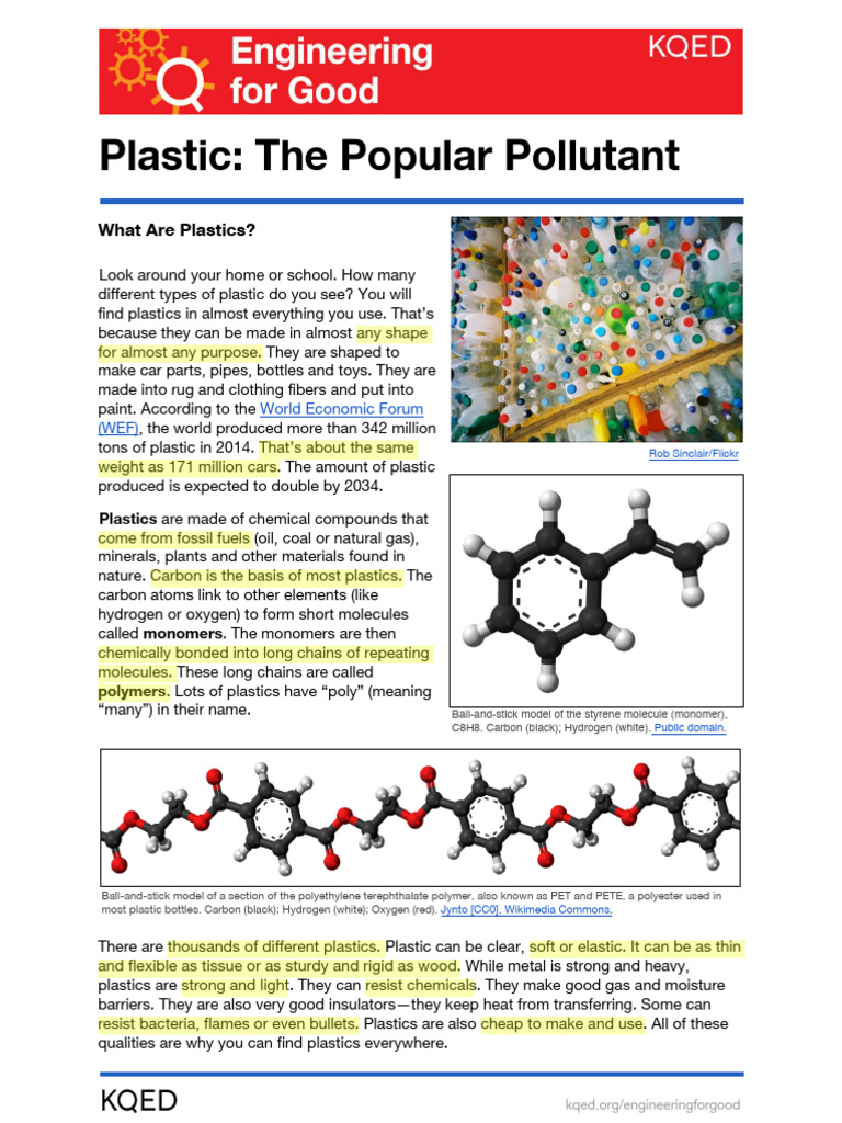 Understanding Plastic Pollution Issues | PDF | Plastic | Polymers