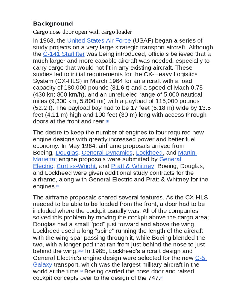 C-5 Galaxy Development Overview | PDF
