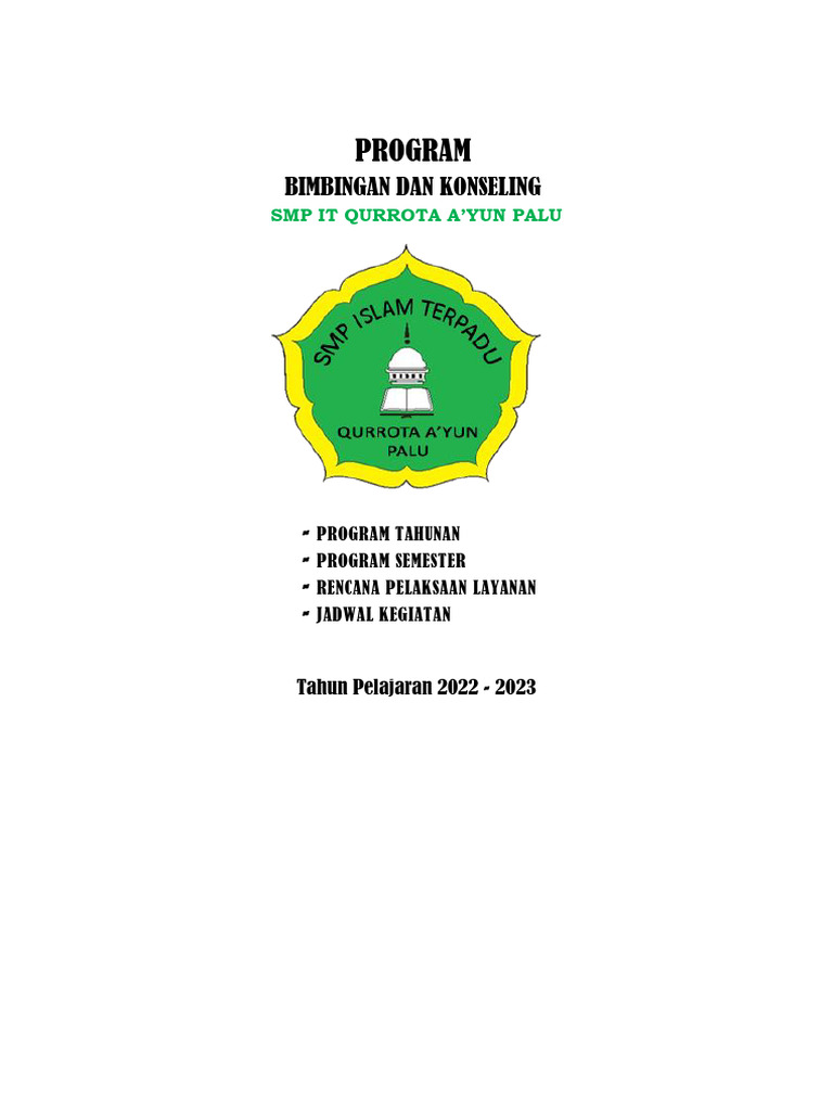 Program Bimbingan Konseling SMP IT Qurrota | PDF