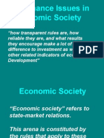 Governance Issues in Economic Society