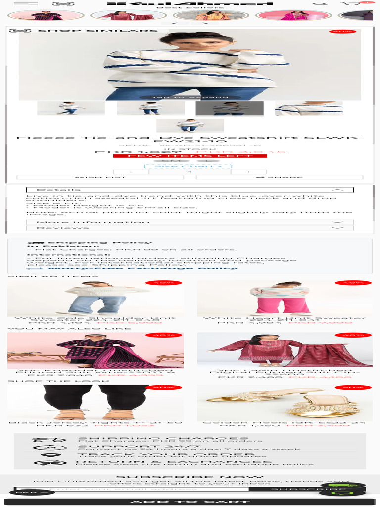 Fleece Tie-And-Dye Sweatshirt SLWK-FW21-10 GulA | PDF | Sweater | Clothing