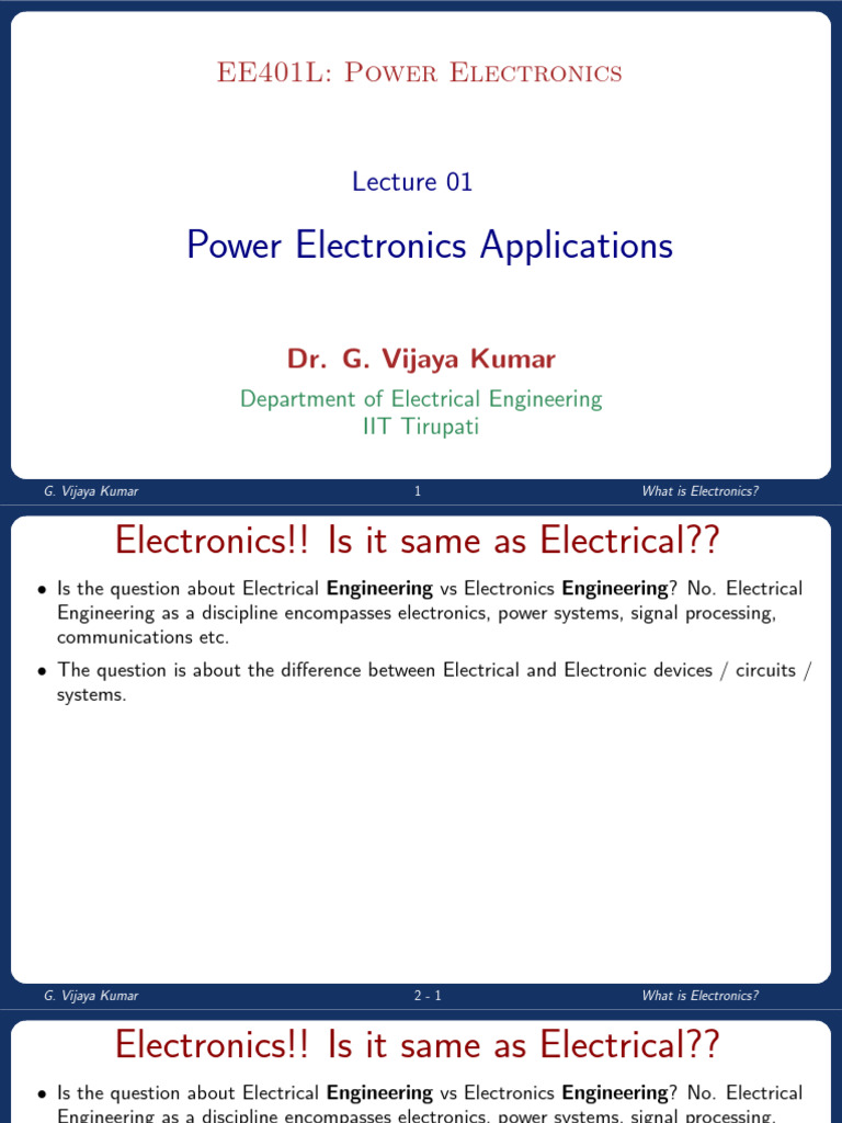 Understanding Electronics vs Electrical | PDF | Electronics ...