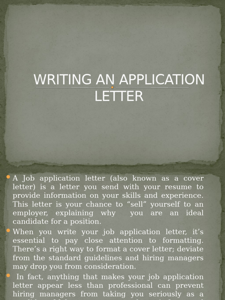 Job Application Letter Writing Guide | PDF