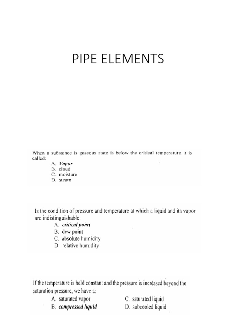 Pipe Elements Updated | PDF