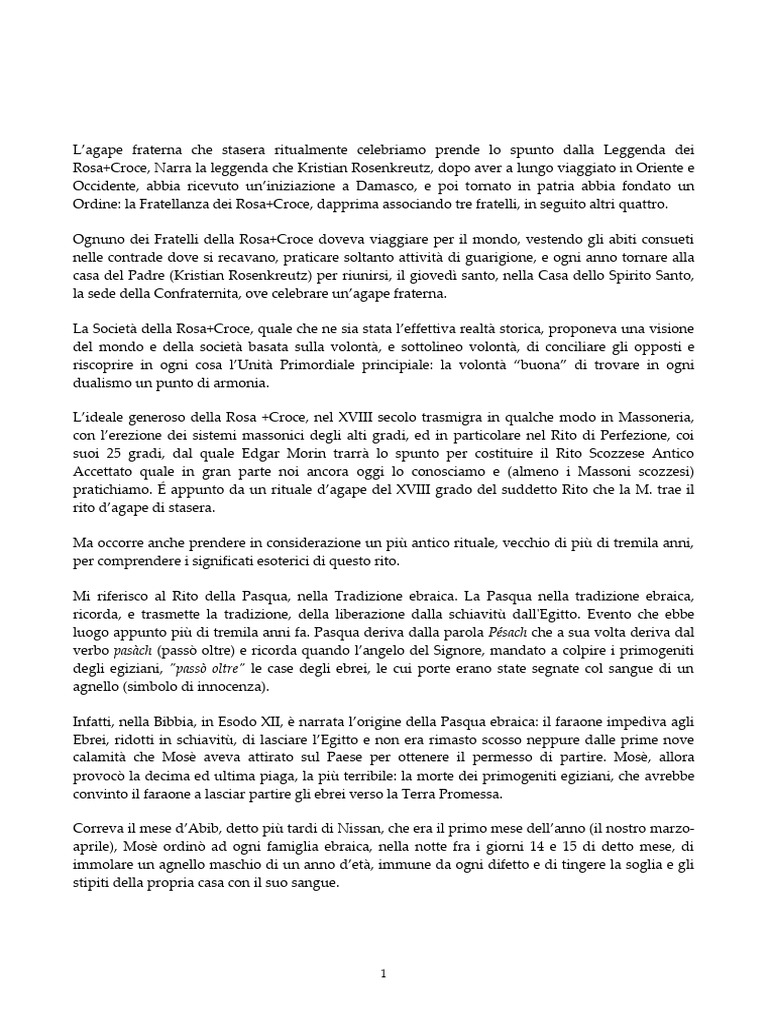Erbe Amare Il Rituale DAgape | PDF