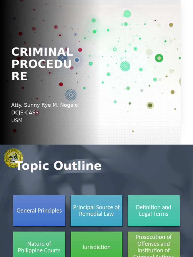 Crim Proc Until Rule 116.Pptx S 1 | PDF | Arrest | Bail
