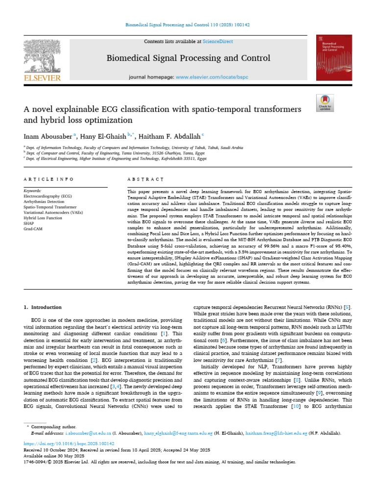 Explainable ECG Classification with Transformers | PDF | Deep Learning ...