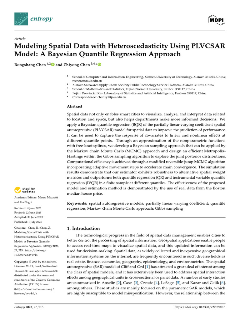 Modeling Spatial Data With Heteroscedasticity Using PLVCSAR Model A ...