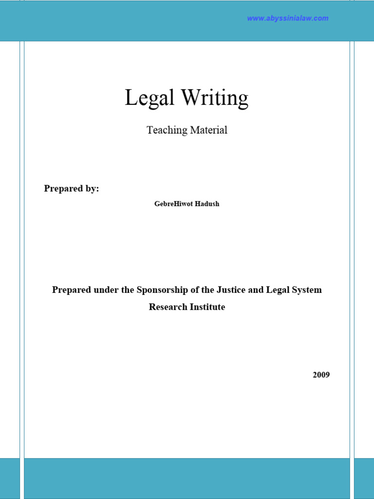 Legal Writing: A Comprehensive Guide | PDF | Burglary | Memorandum
