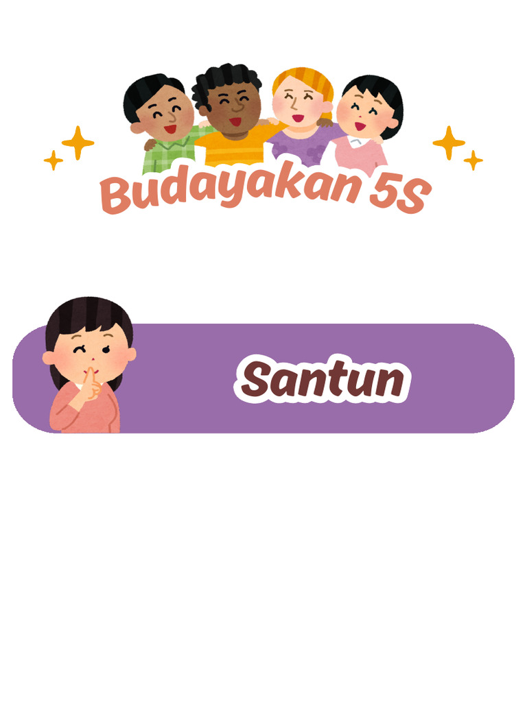  Cokelat Ilustrasi Anak Budayakan Senyum Salam Sapa Sopan Santun Poster 