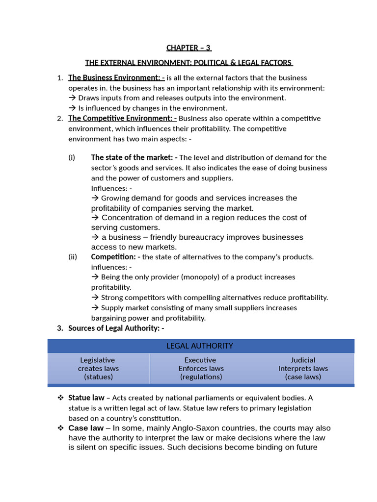 Political and Legal Factors in Business | PDF | Information Privacy ...