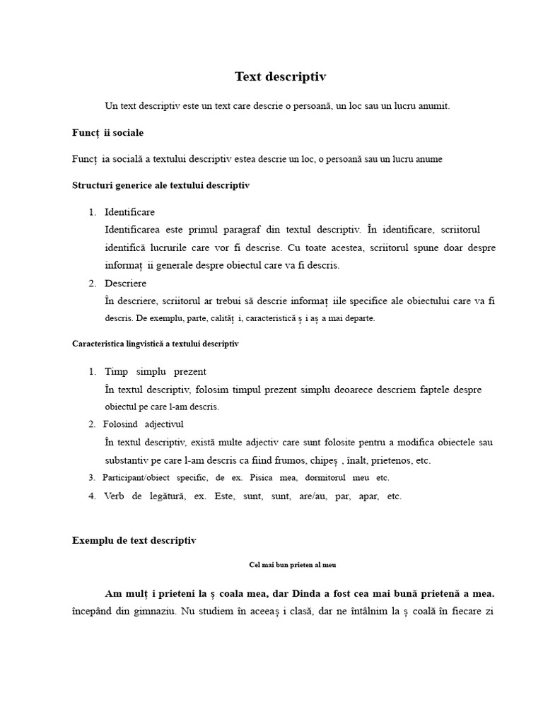 Text Descriptiv | PDF