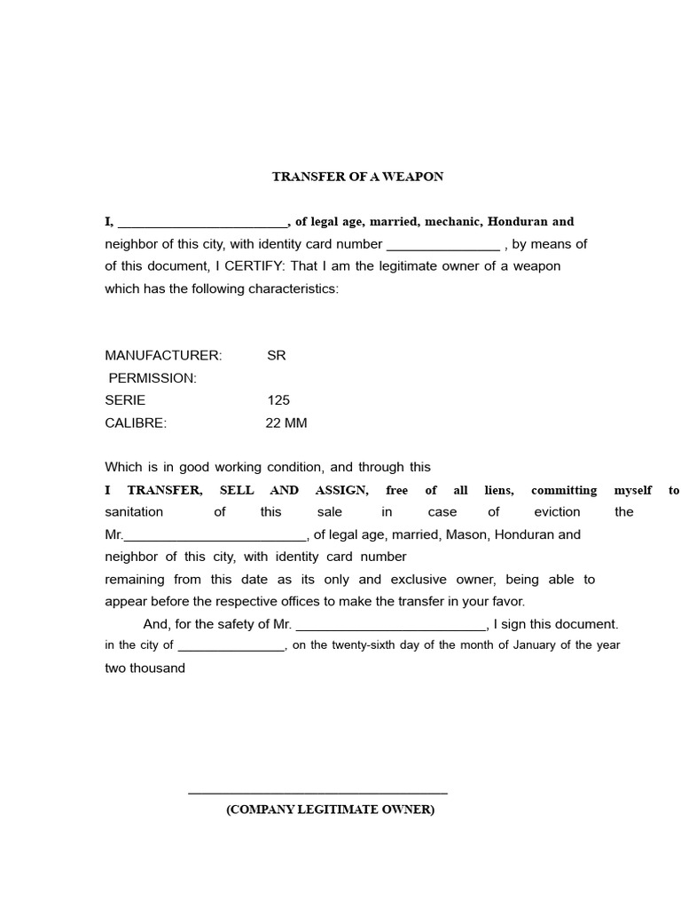 Format Transfer of A Weapon | PDF