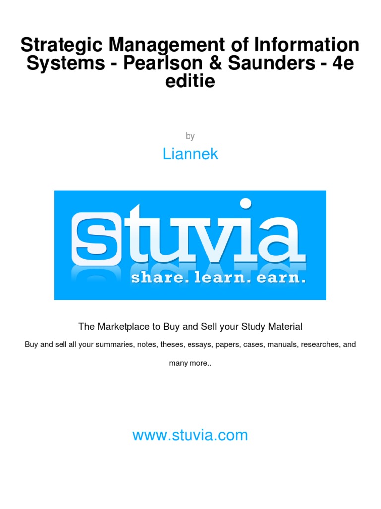 Strategic Management of Information Systems | PDF | Enterprise Resource ...