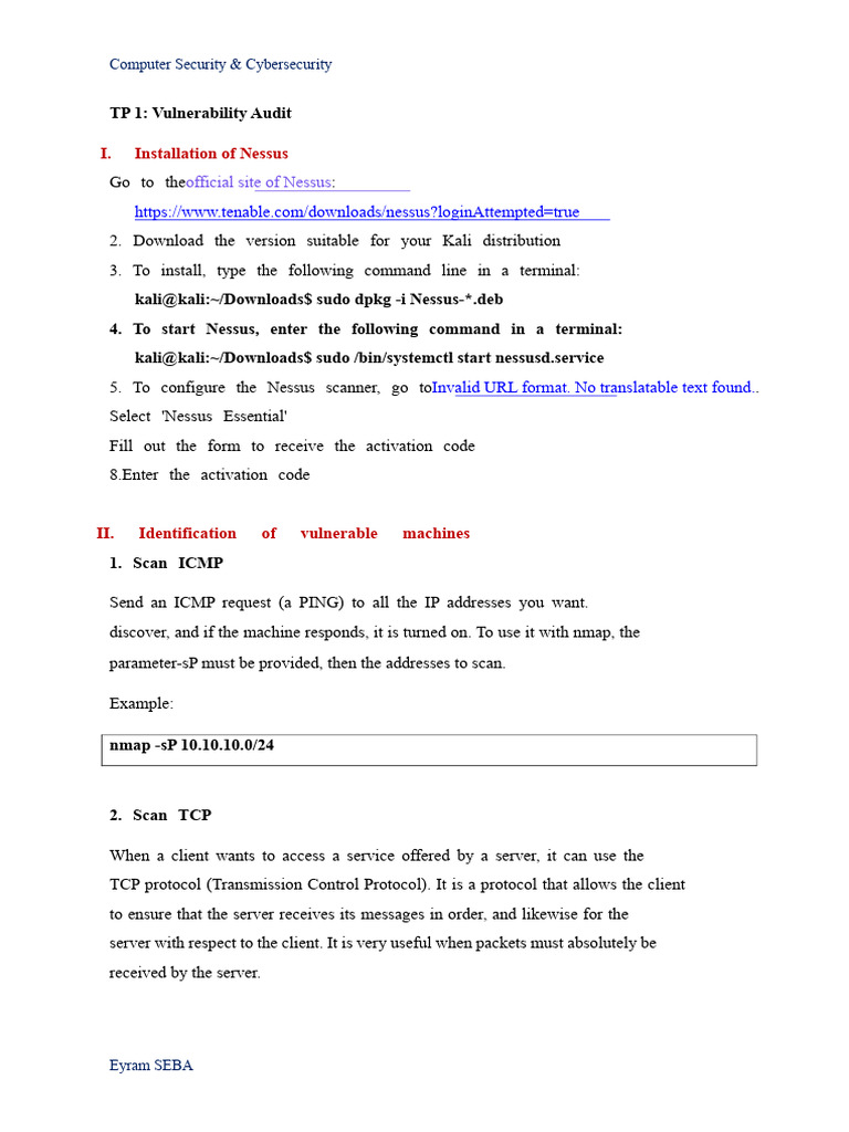 Nessus Vulnerability Audit Guide | PDF | Transmission Control Protocol ...