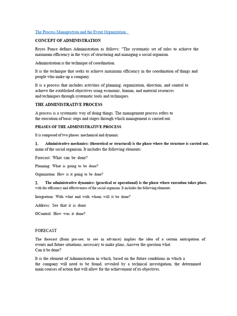 Understanding the Administrative Process | PDF | Forecasting | Function ...