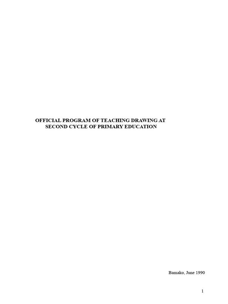 Official Drawing Program for Primary Education | PDF | Drawing | Symmetry