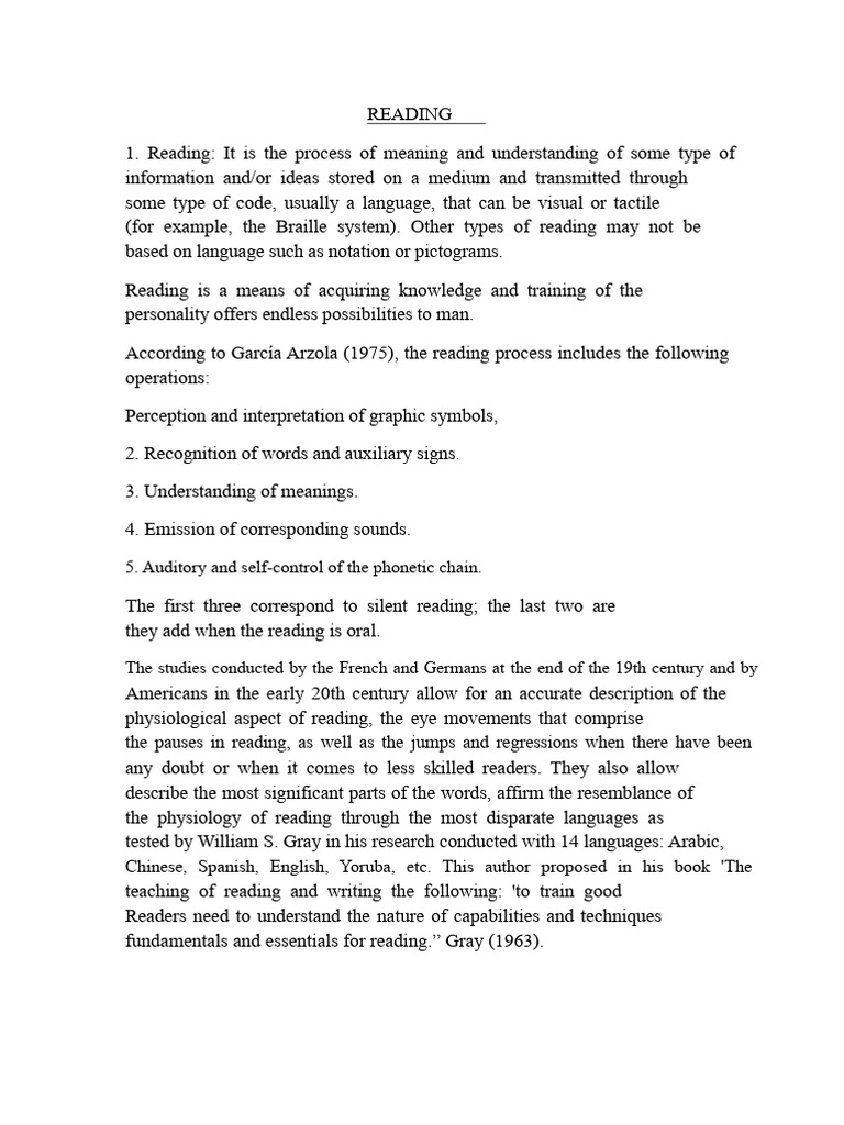 Understanding the Reading Process | PDF | Vocabulary | Reading ...