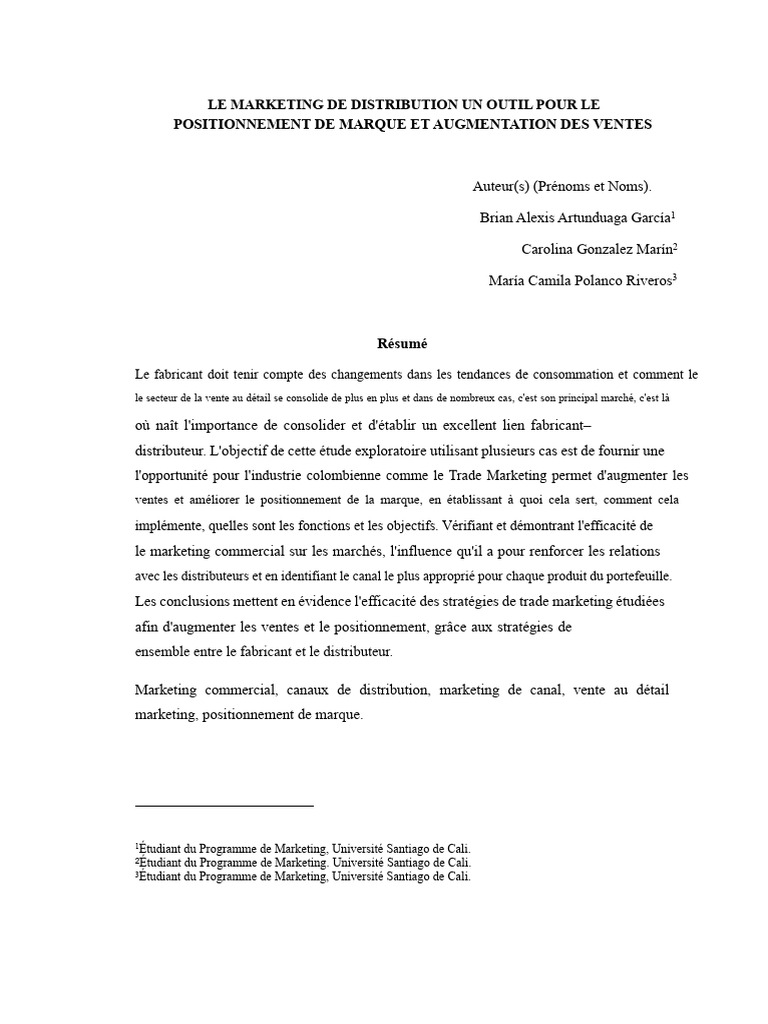 Trade Marketing : Booster Ventes et Marque | PDF | Commercialisation ...