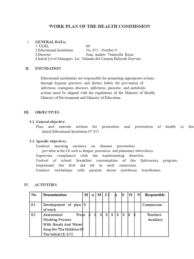Health Promotion Plan for I.E. 672 | PDF | Hand Washing | Public Health