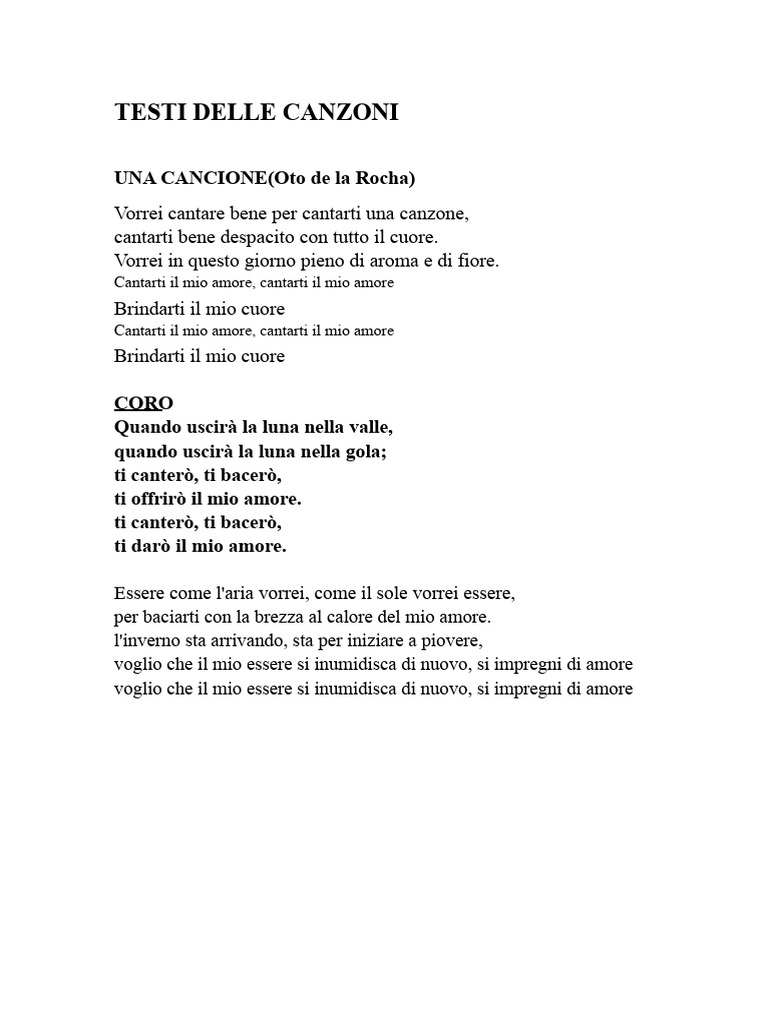 Testi Delle Canzoni Mined-1 | PDF
