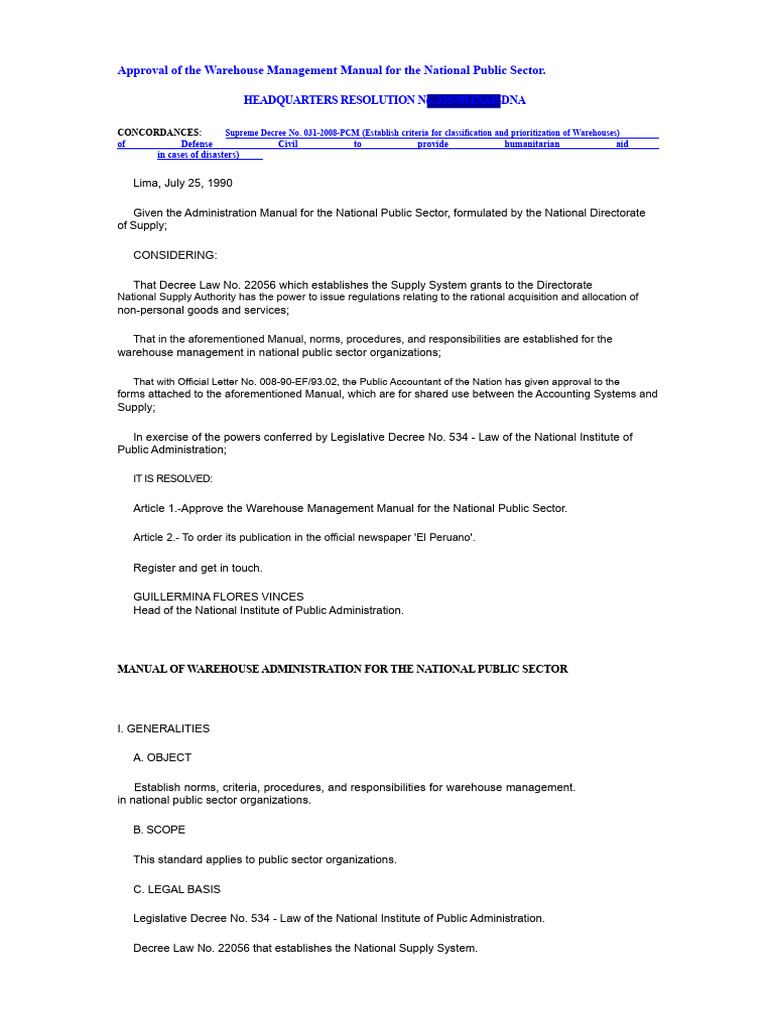 Warehouse Management Manual Approval | PDF | Warehouse | Inventory