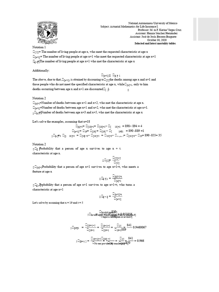 Actuarial Mathematics in Life Insurance | PDF | Insurance | Mathematics