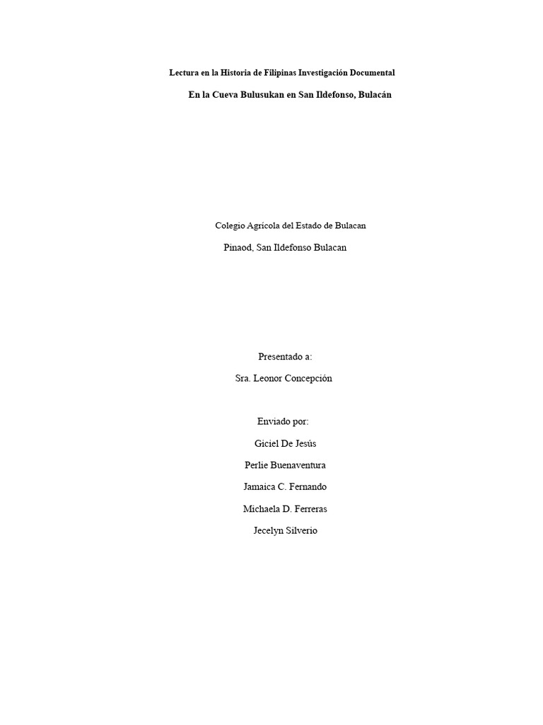 Lectura en Investigación Documental de La Historia Filipina | PDF