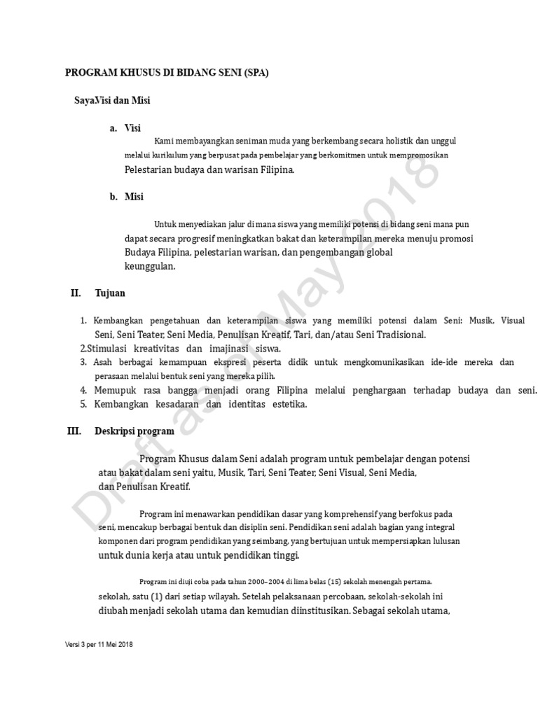 Program Khusus Seni untuk Siswa Kreatif | PDF