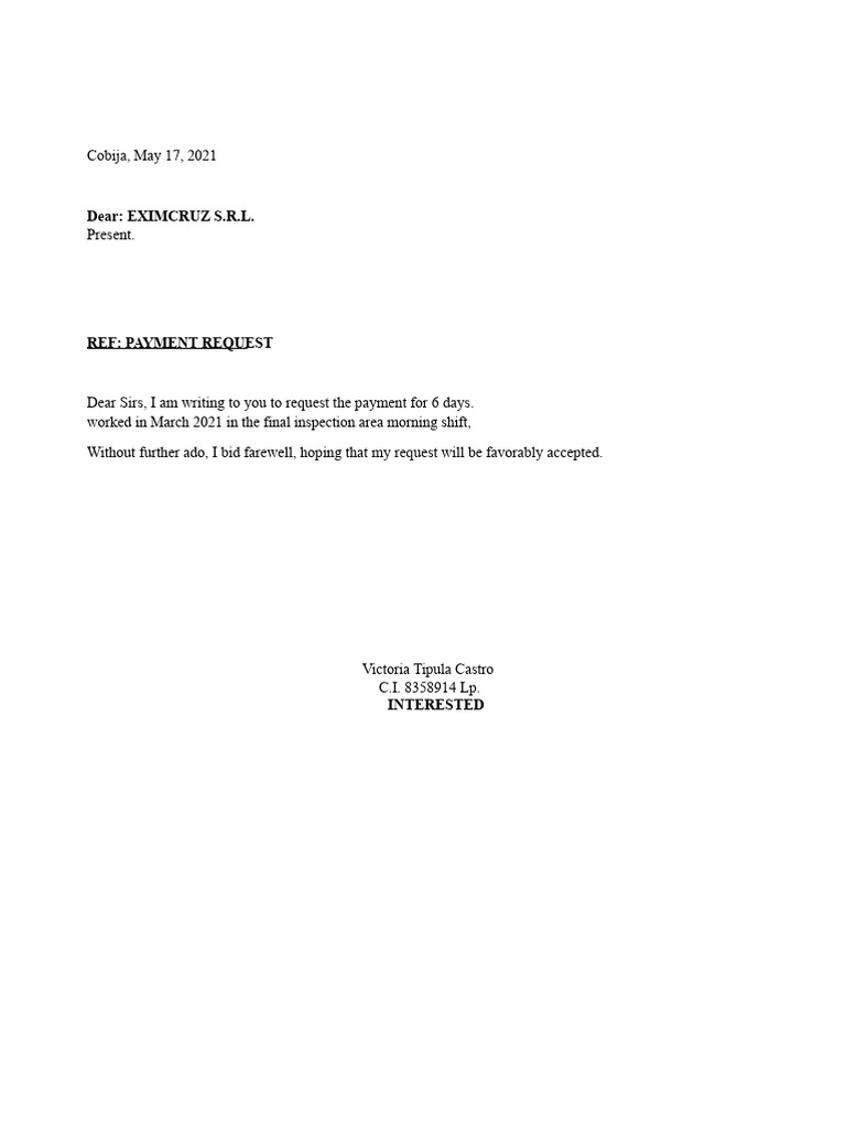 Payment Request | PDF
